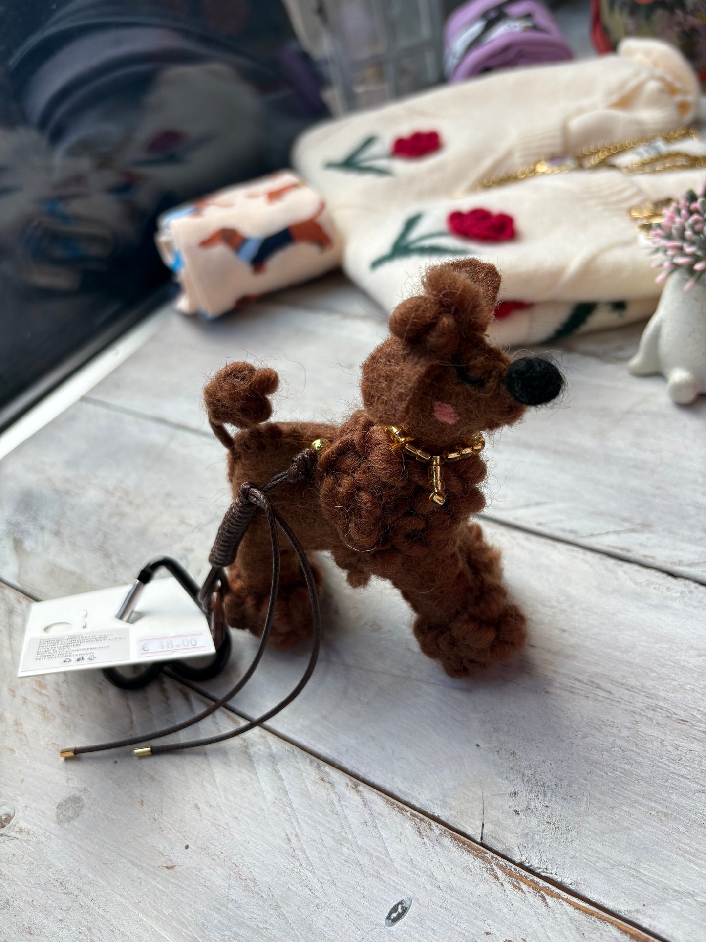 Charms da borsa animali in feltro cotone e cachemire