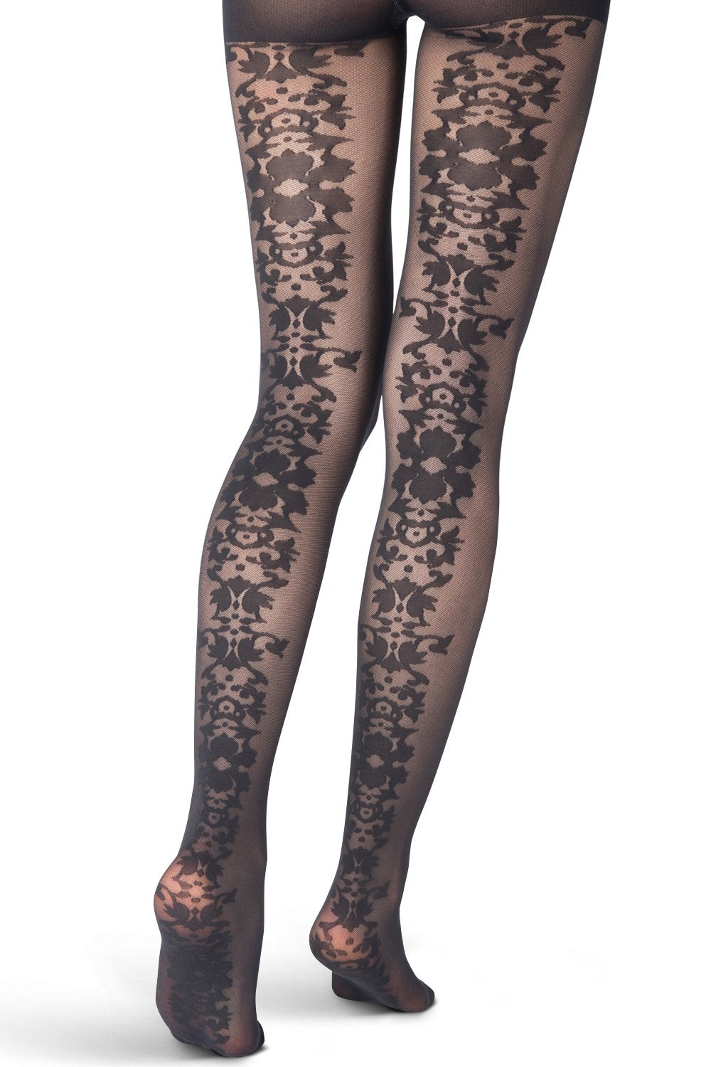 Collant Emilio Cavallini cucitura fiorita