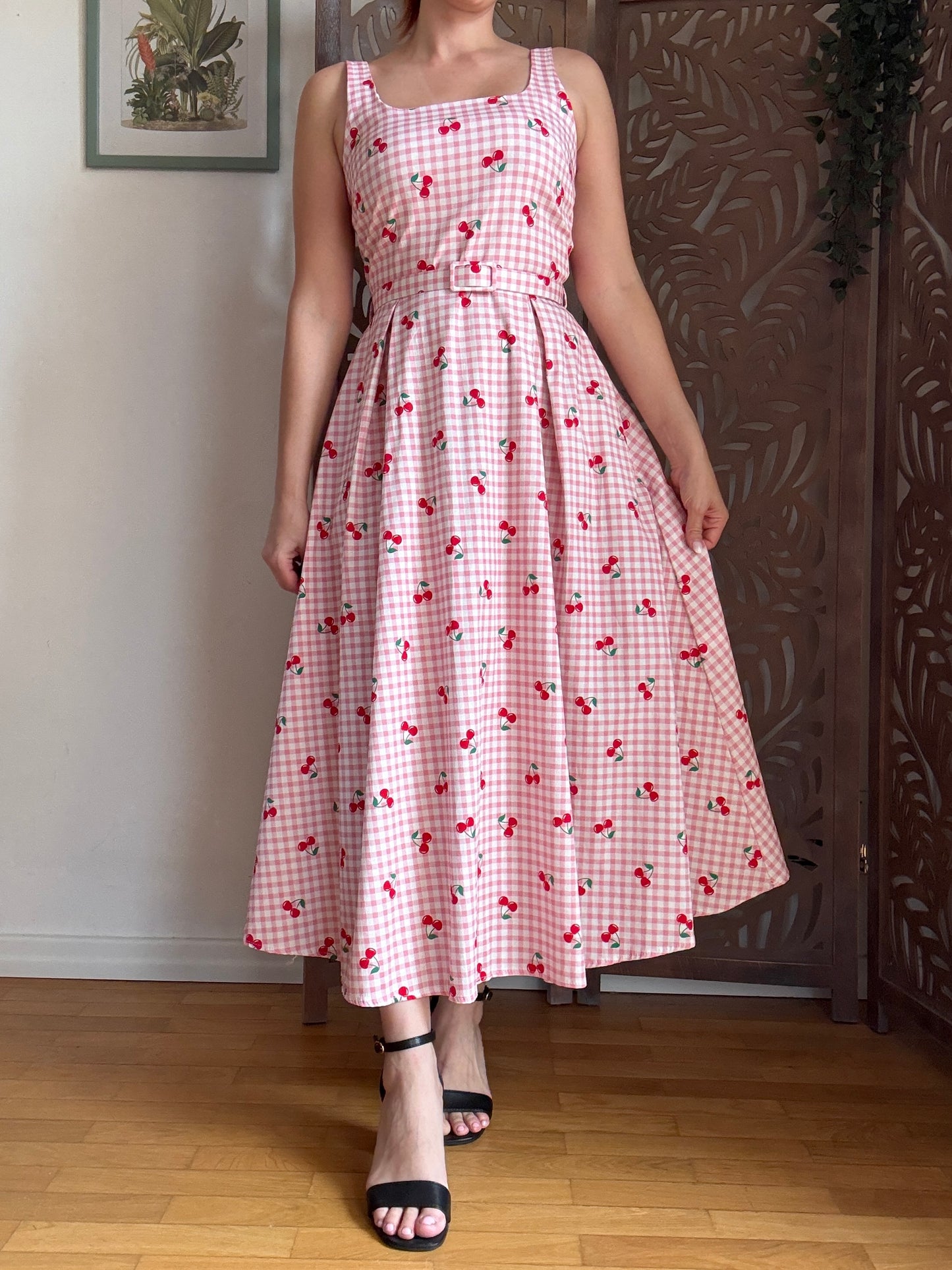 Abito Cherry Stile Rétro Anni 50 in Cotone - In 3 Colori