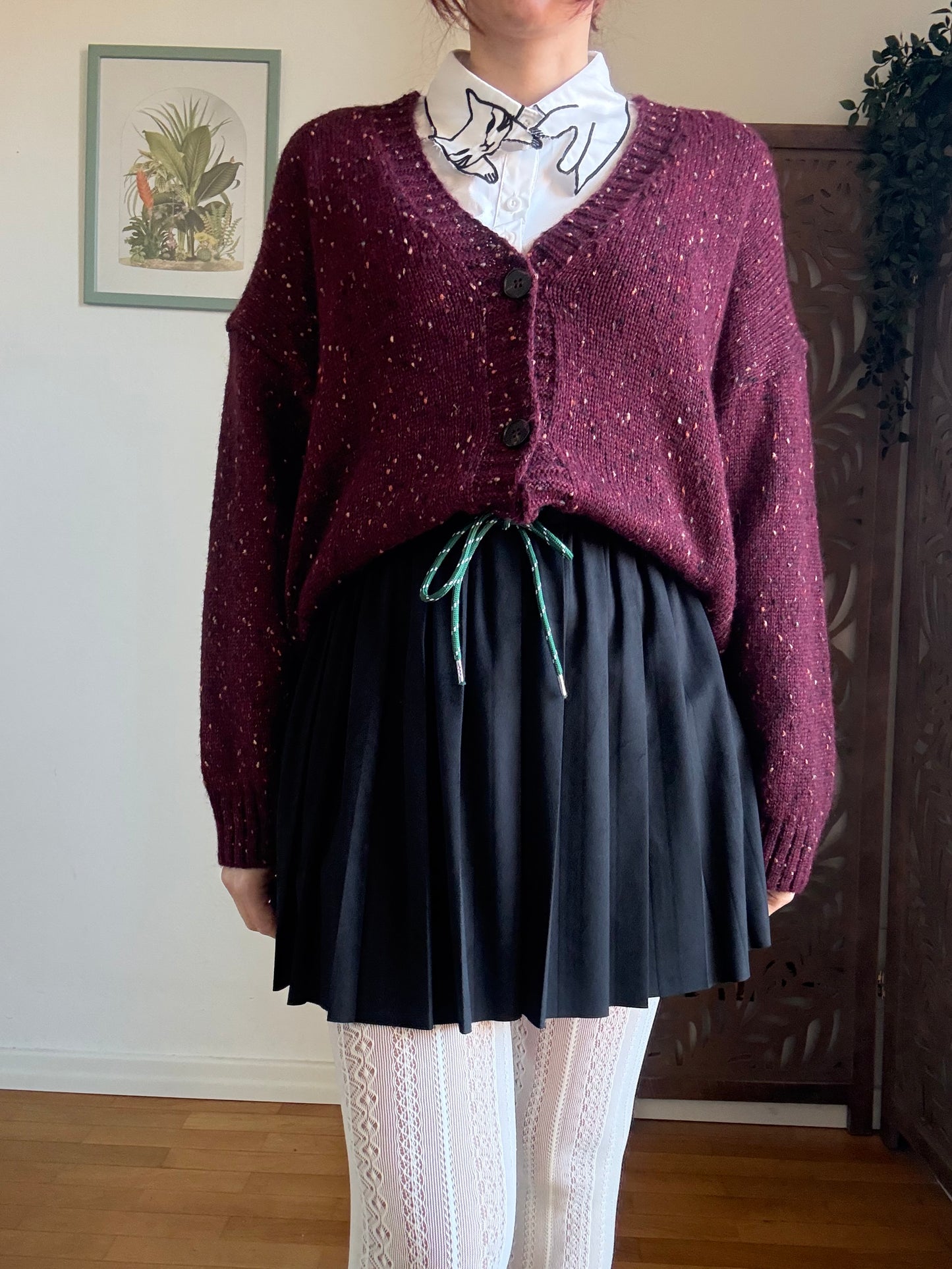 Minigonna scamosciata College a pieghe plissè in 2 colori - Marrone e Nero