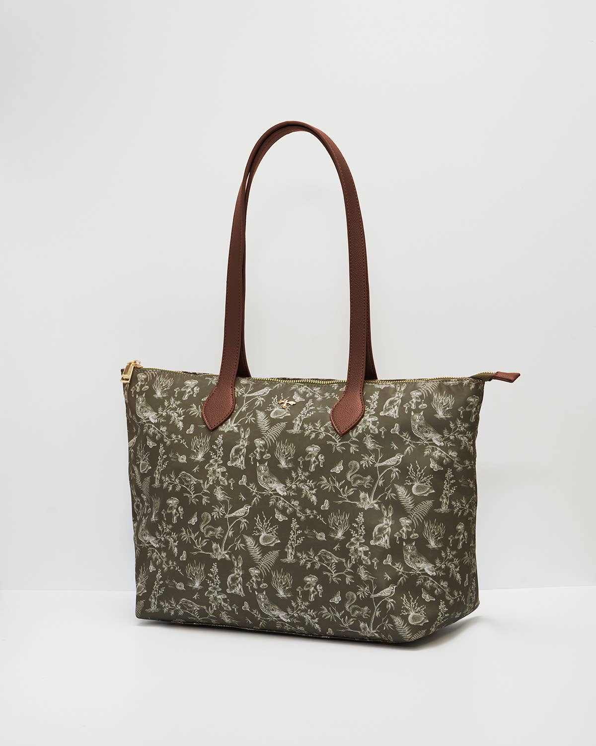 Borsa tote Edith Orla Scene stampata kaki - Fable England