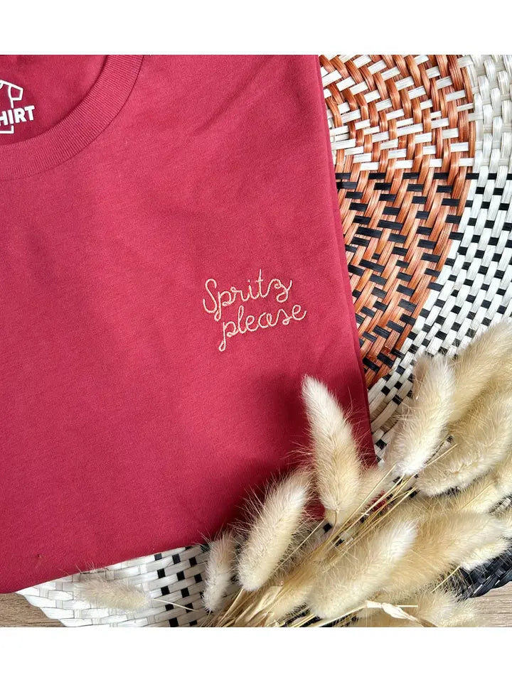 T-Shirt ricamata Spritz Please