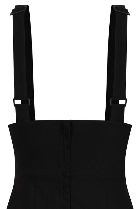 Gonna a vita alta con bretelle