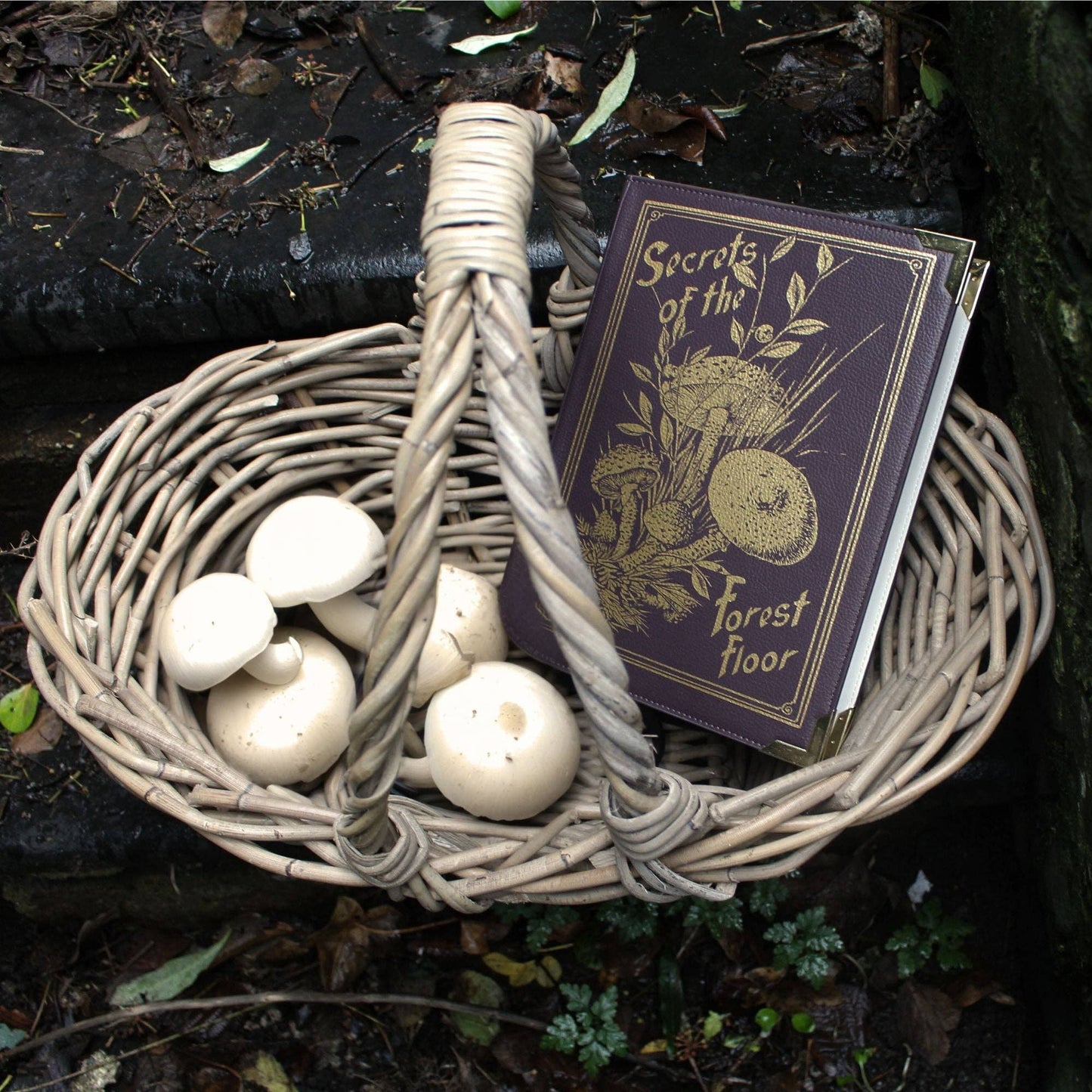 Borsa libro a tracolla I Segreti della Foresta in Lussuosa Finitura Dorata: Grande