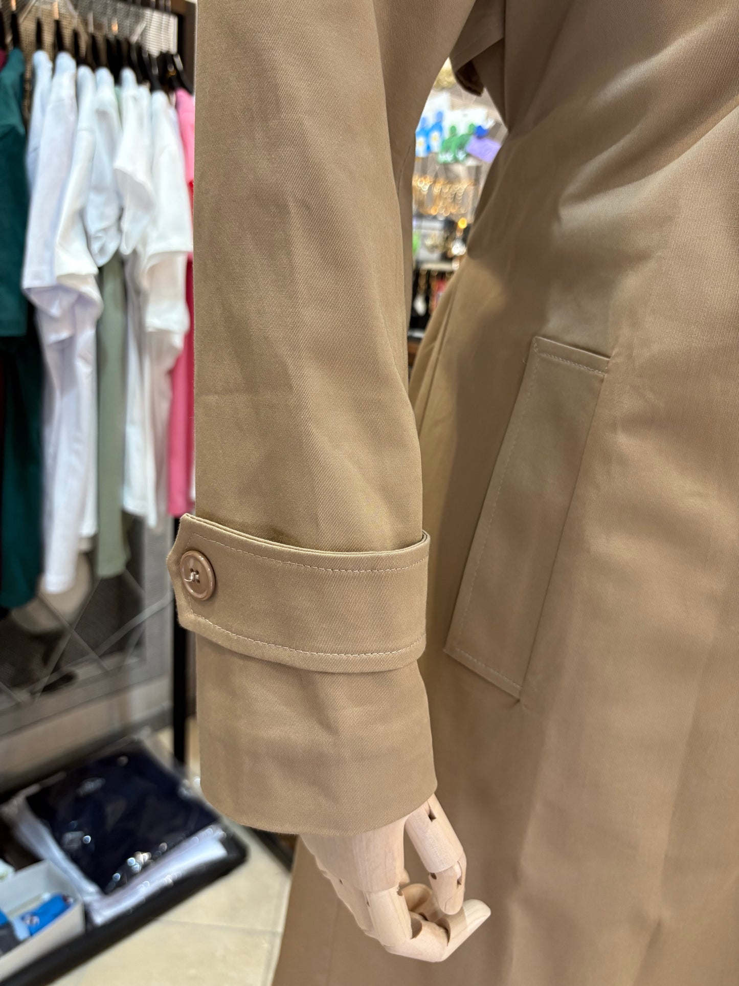 Trench lungo doppiopetto camel Kikisix
