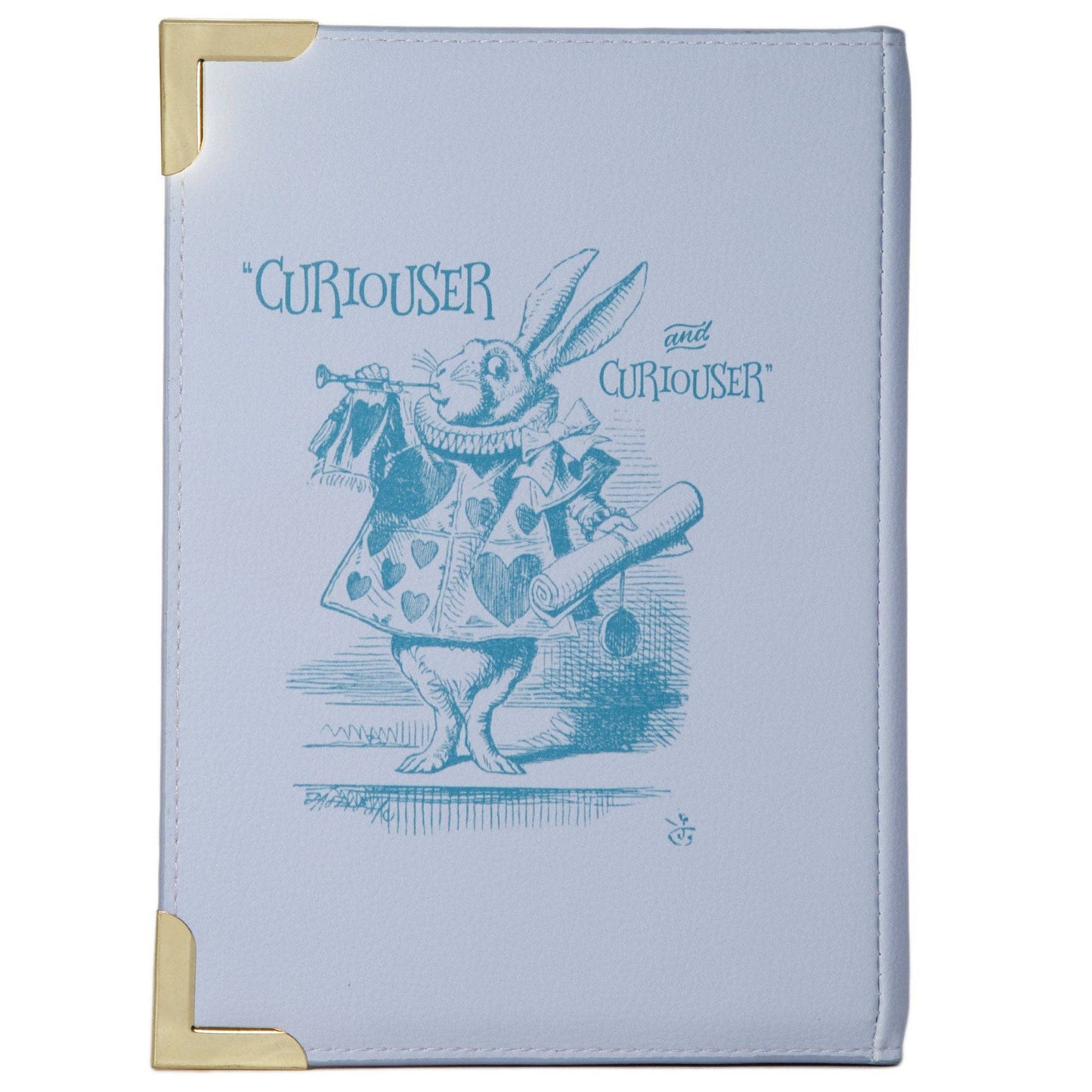 Borsa a tracolla vegana con libro viola Alice nel Paese delle Meraviglie