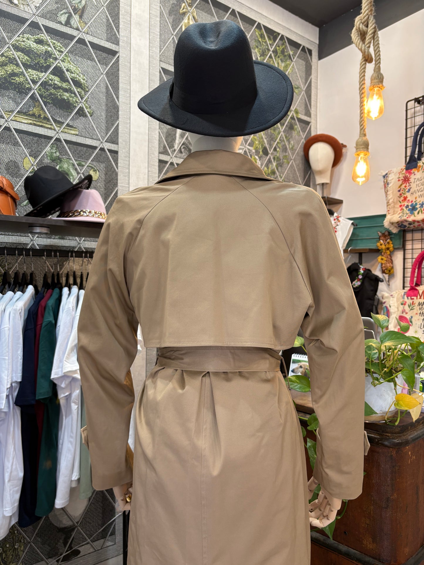 Trench lungo doppiopetto camel Kikisix