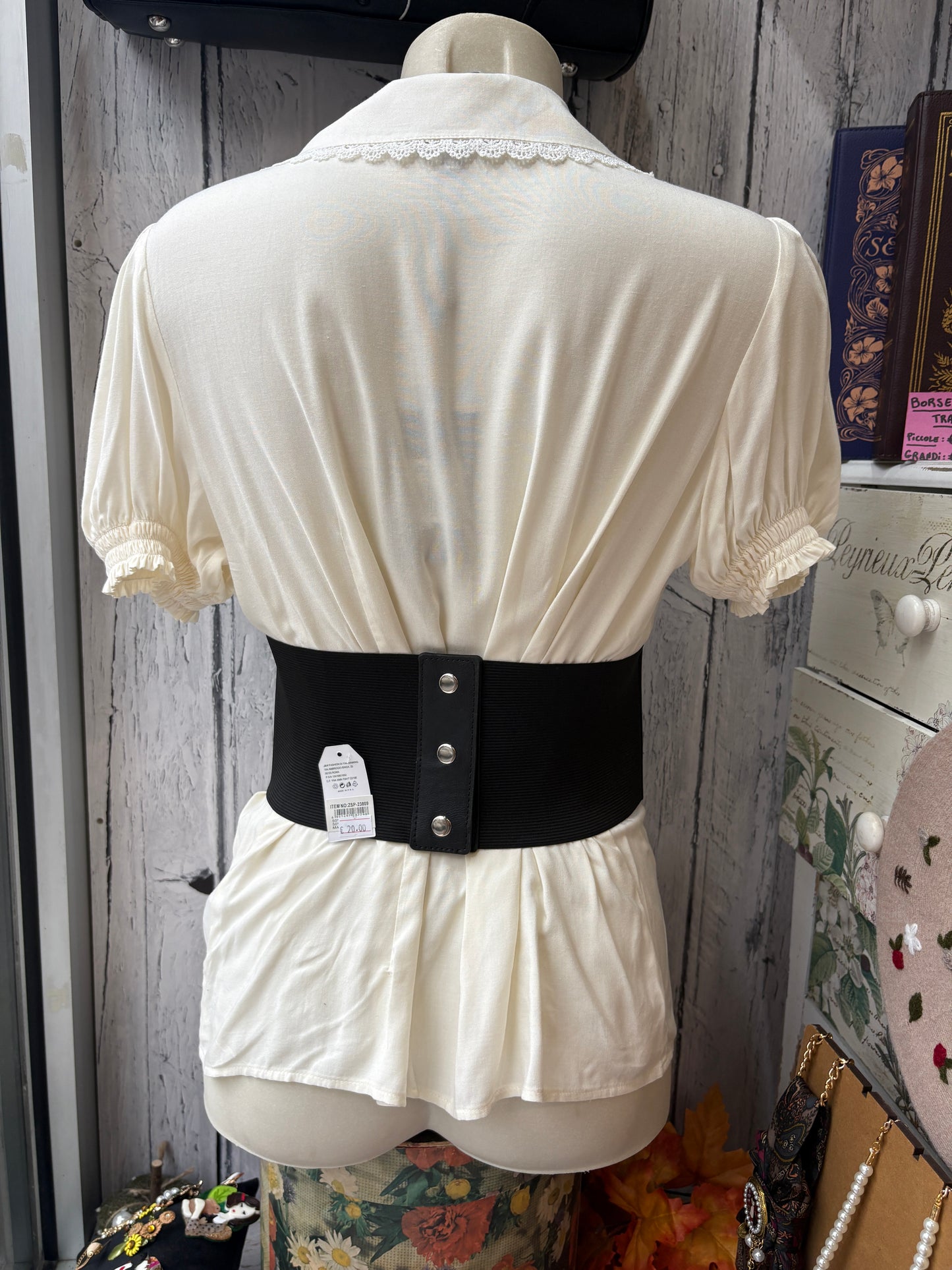 Cintura Alta Elastica a Corsetto con Stringhe