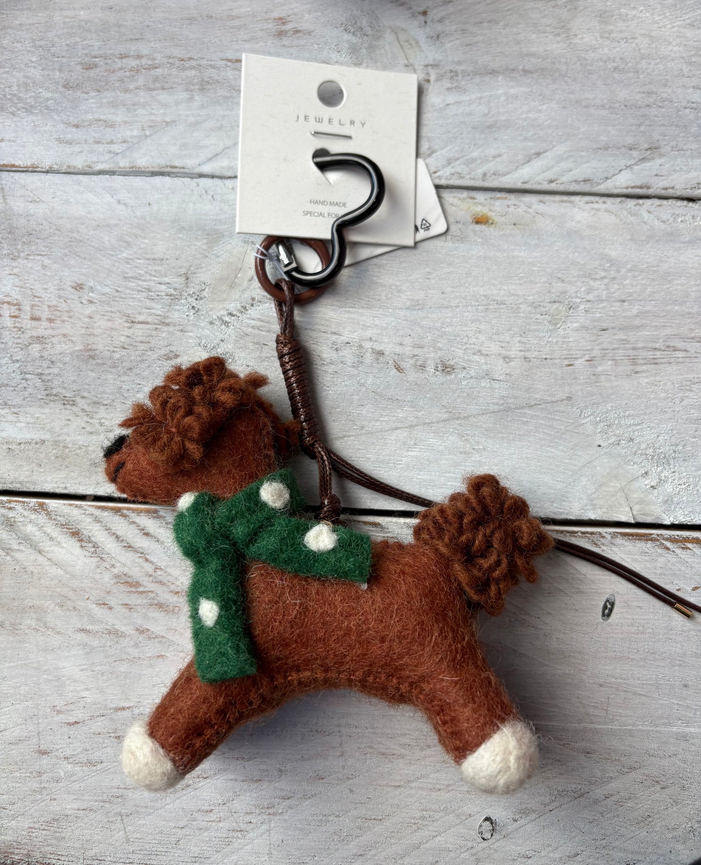 Charms da borsa animali in feltro cotone e cachemire