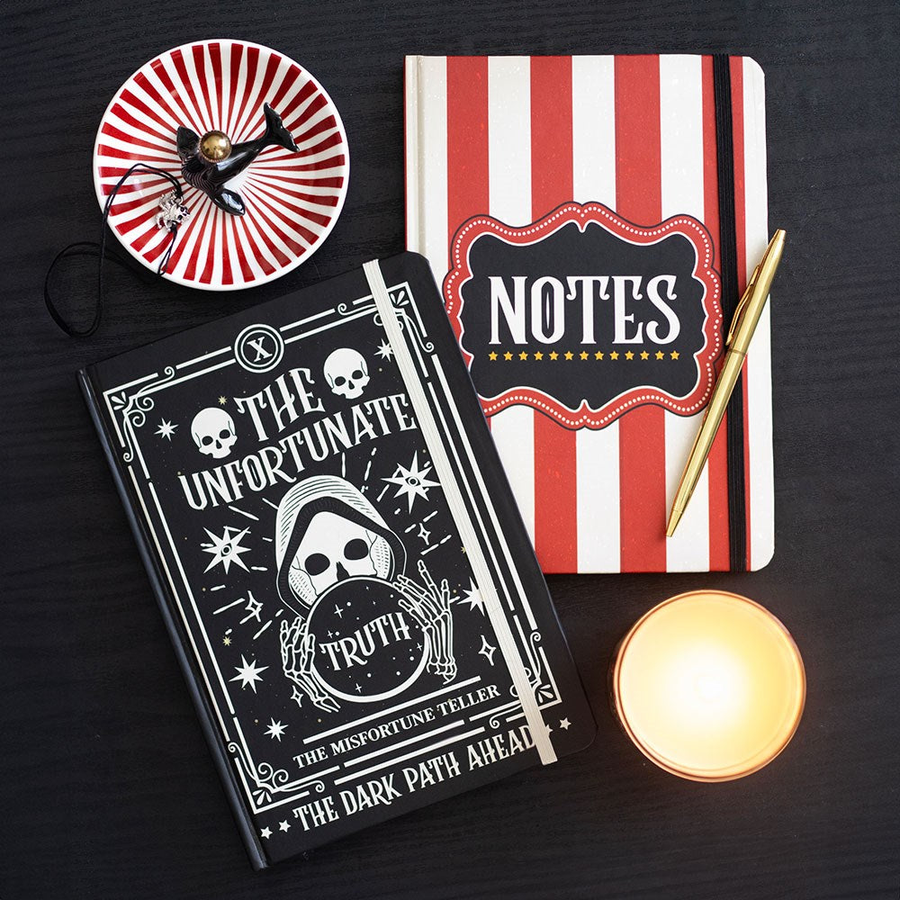 PREORDINE (In Arrivo dal 21 Luglio) Taccuino A5 a Righe "Red Circus Stripe" – Mystic Circus