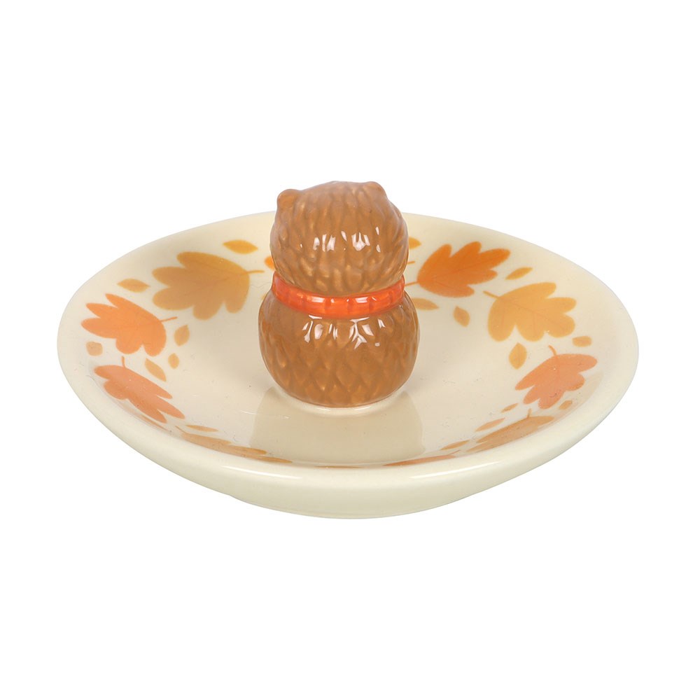 PREORDINE (In arrivo dal 3 agosto) Piattino Portaoggetti Autumn Hedgehog – Svuotatasche in Ceramica con Riccio Autunnale