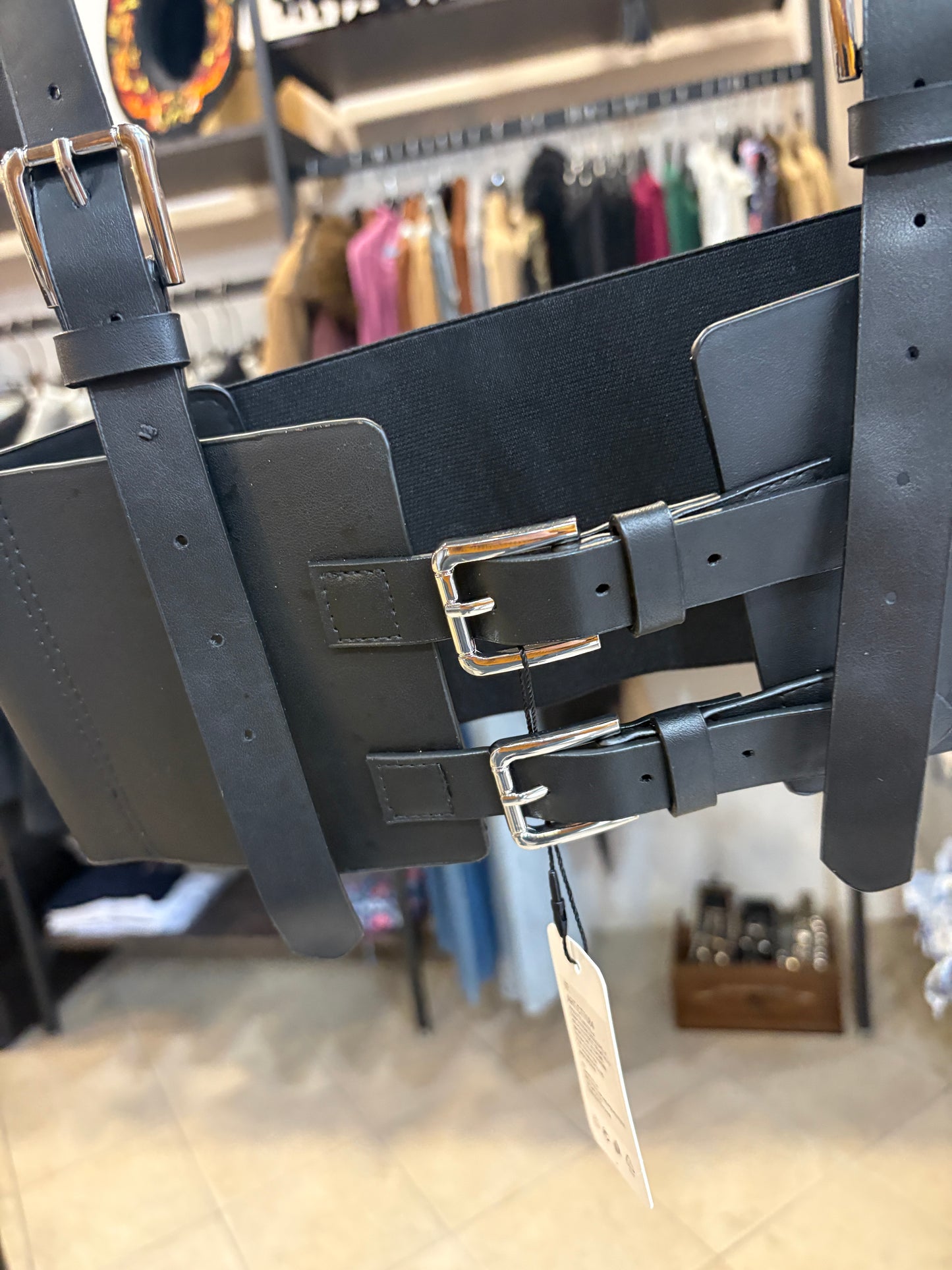 Cintura Bustino a Corsetto con Bretelle - Fibbie Oro o Argento