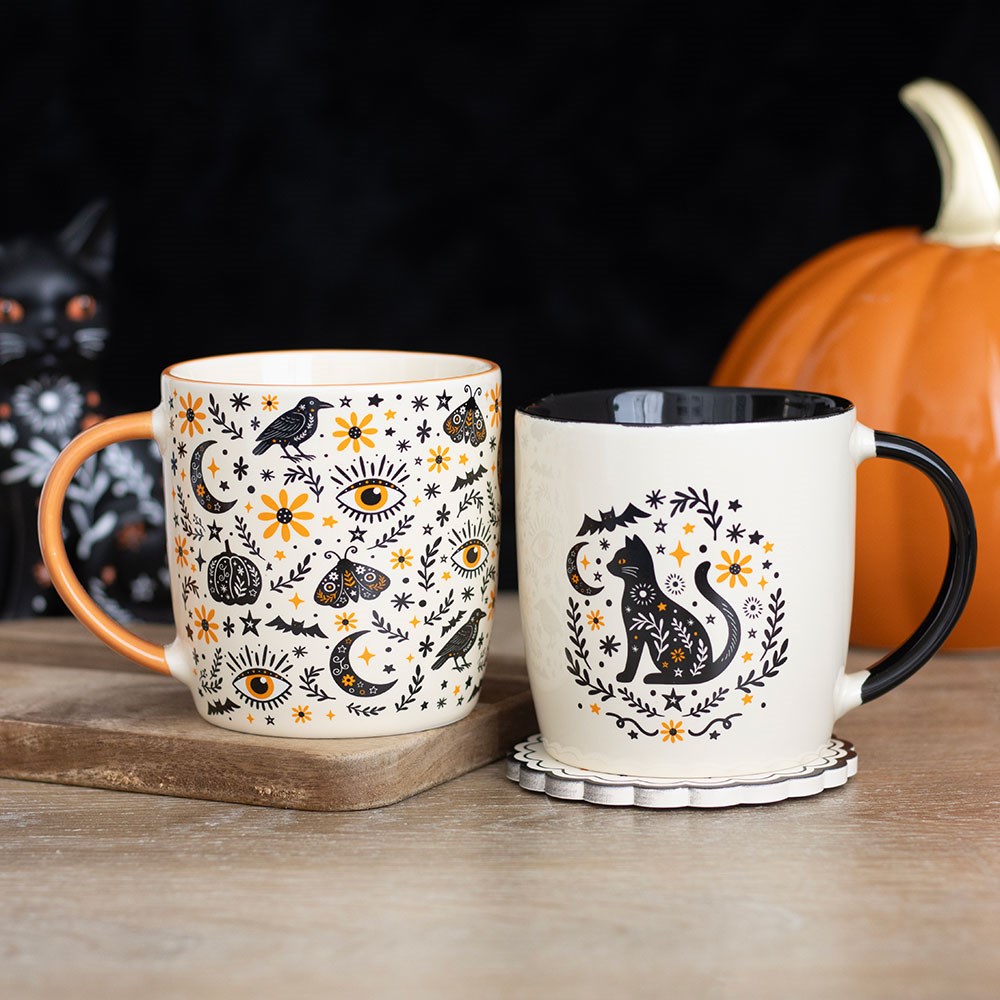 Tazza in Ceramica Gatto Nero – "Frightful Folk" Cat Mug