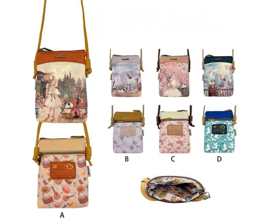 Borsetta piccola a tracolla Dreamy Girls in 4 fantasie