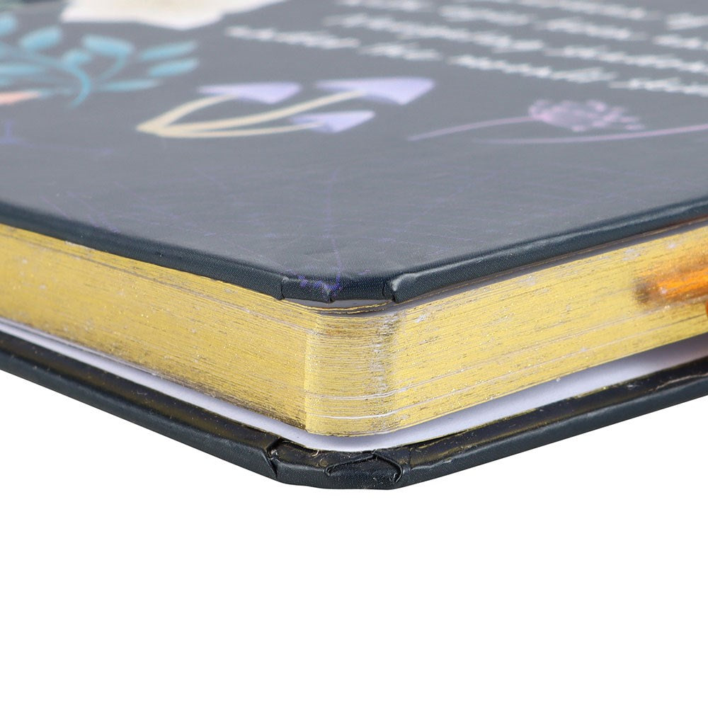 PREORDINE (Disponibile dal 27 Agosto) Diario Gotico A5 “Night Owl” con Penna in Sodalite – Taccuino con Bordi Dorati