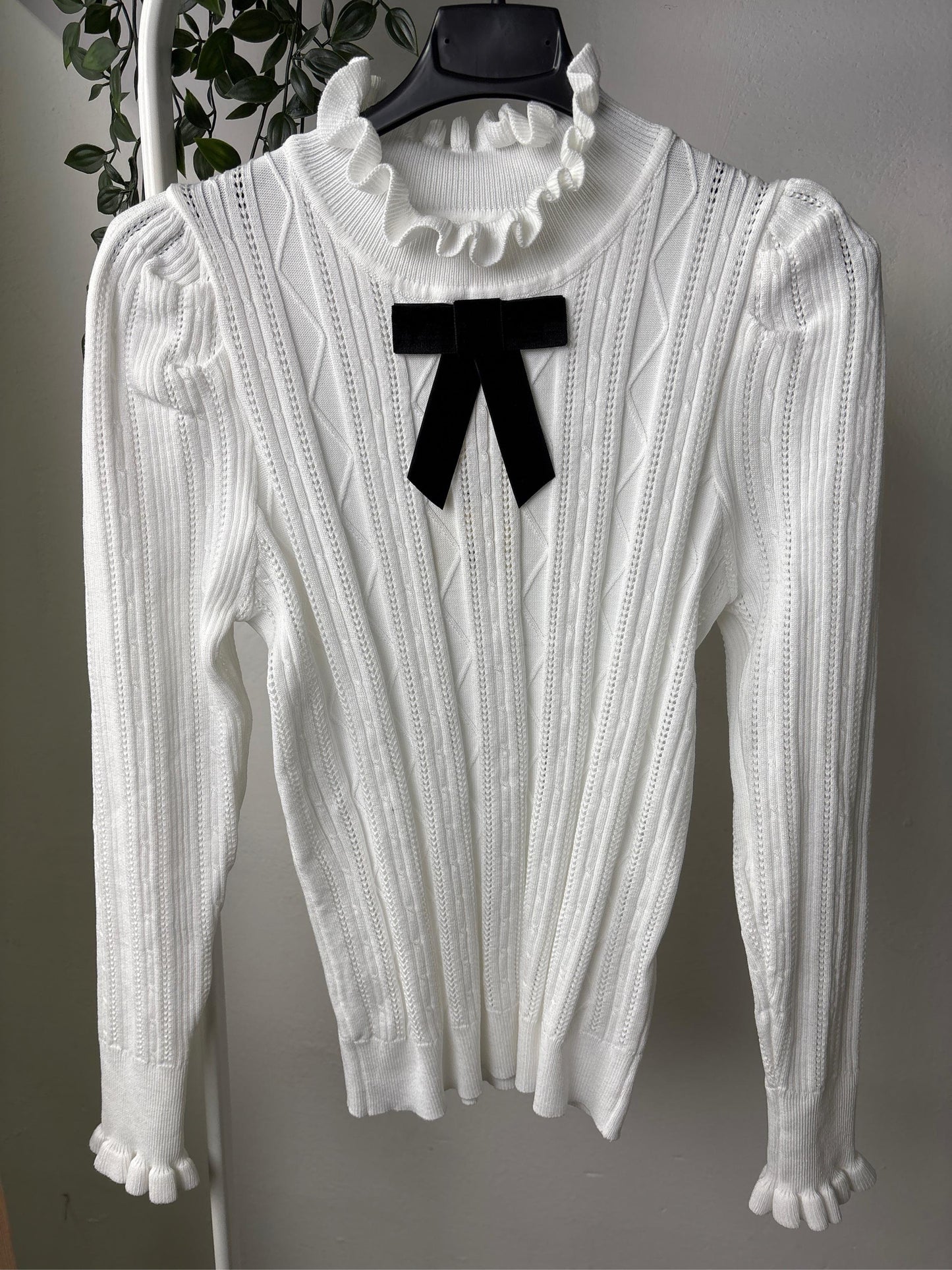 Maglia retrò Alice in 3 colori con fiocco