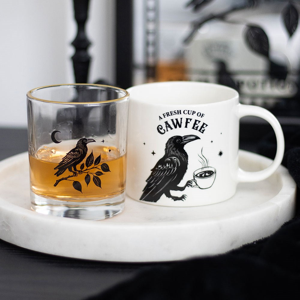 Tazza Gotica in Ceramica "A Fresh Cup of Cawfee"
