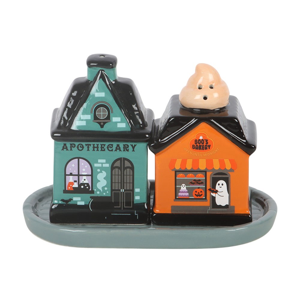 Set Sale e Pepe in Ceramica – "Spooky Street" Salt and Pepper Shakers