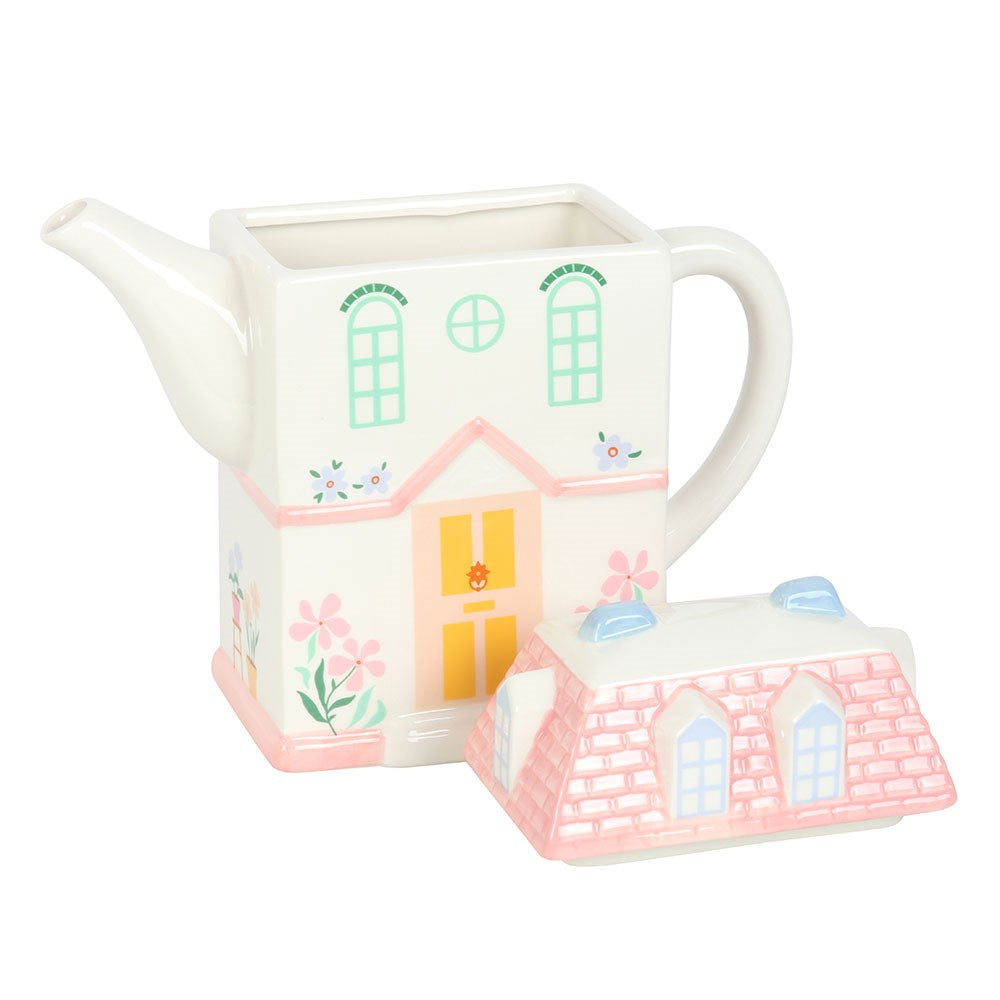 Teiera in Ceramica a Forma di Casetta delle Fiabe – Collezione "Home Sweet Home"