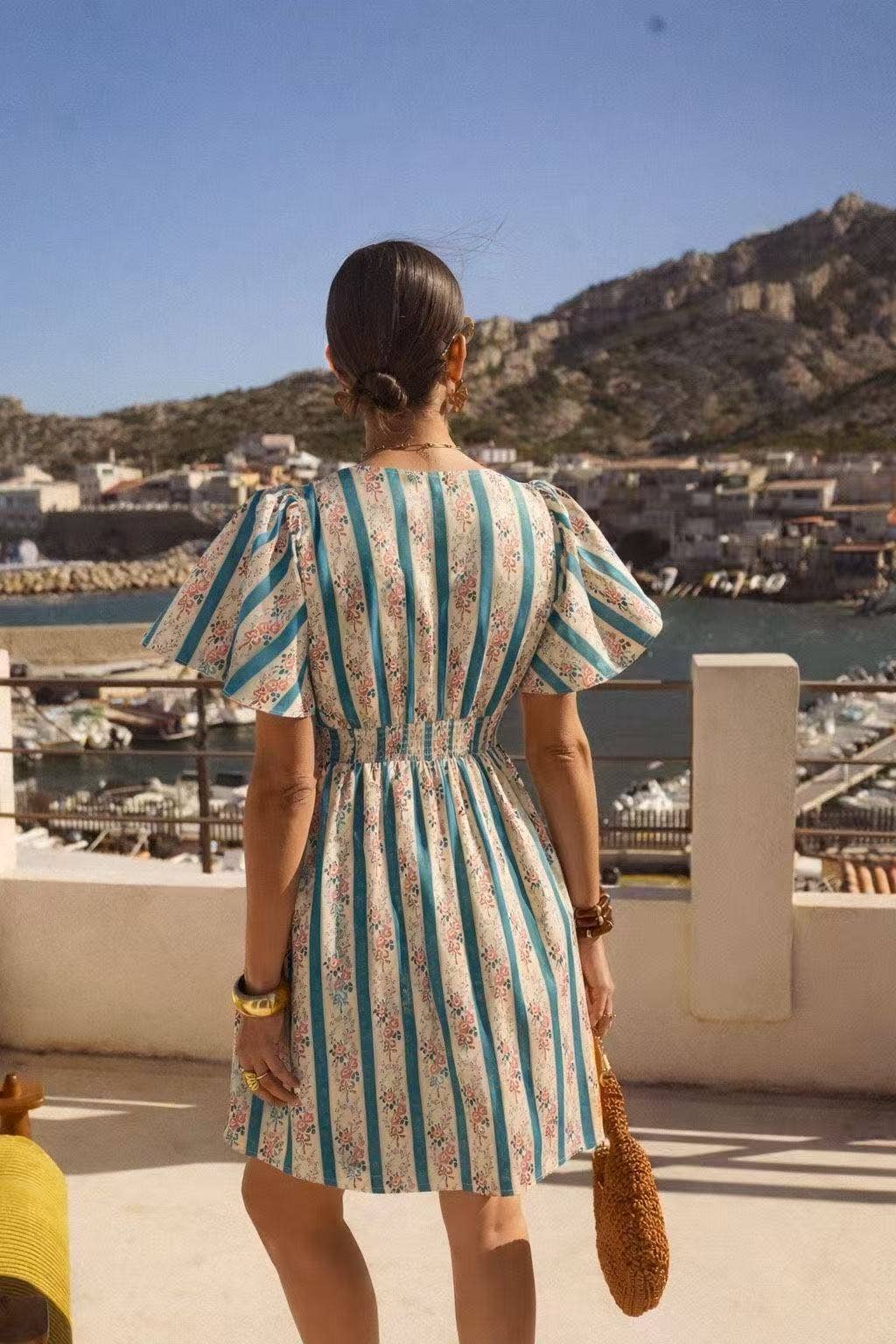 Abito Corto Stampato Nacria in Cotone – Stile Boho-Chic Estivo