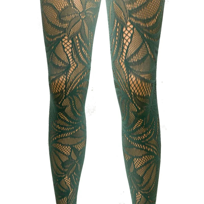 Collant Trasparenze Il Cairo neri a rete effetto pizzo floreale