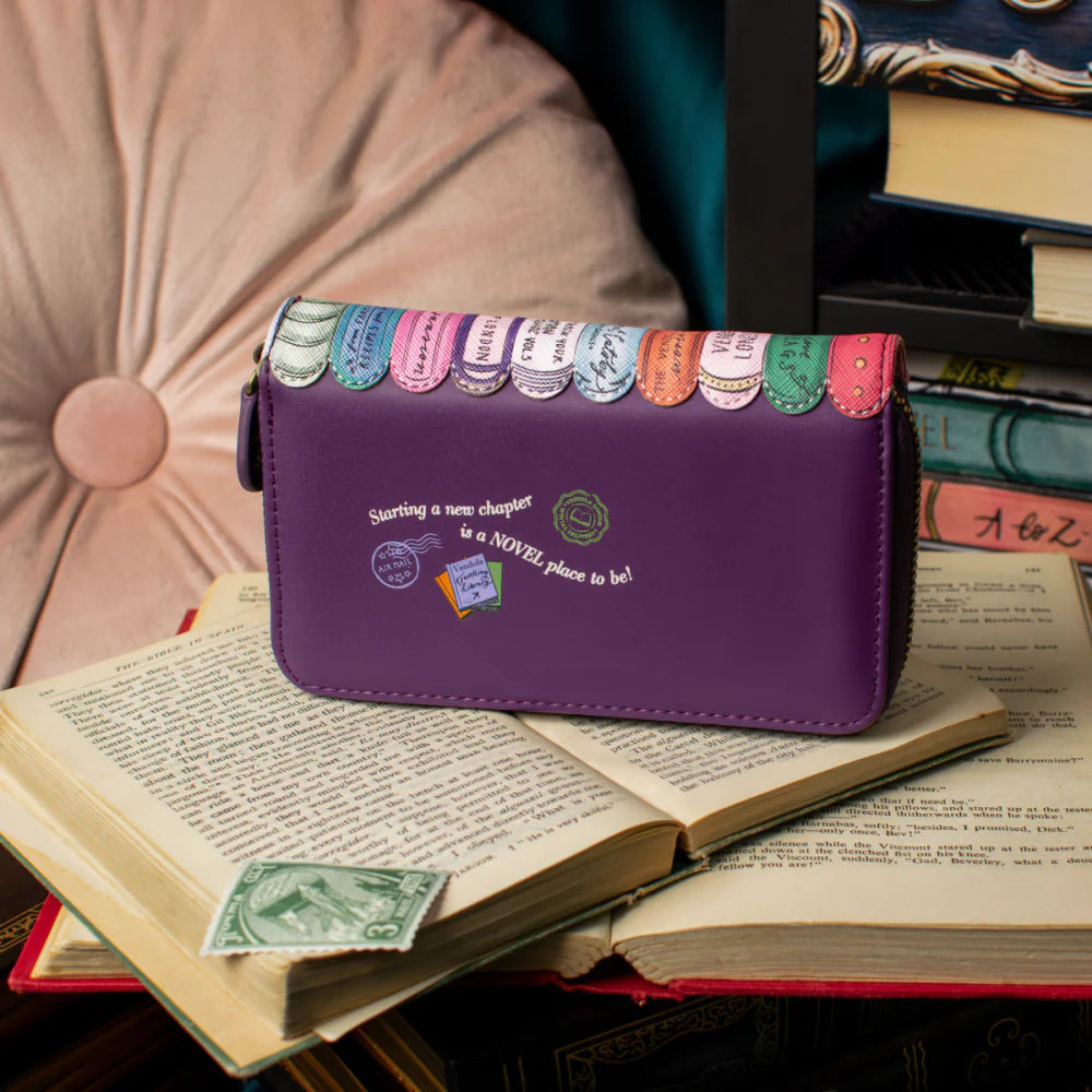 Portafoglio medio con zip Vendula Travelling Library Bookshop
