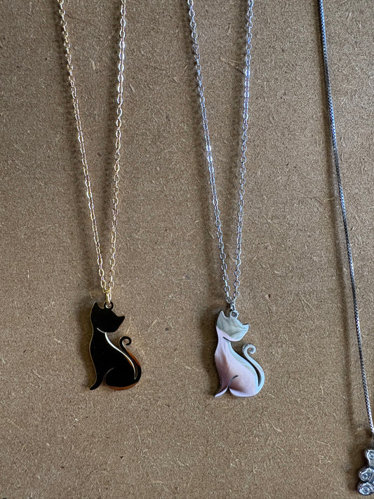 Collana gattino in acciaio inossidabile in 2 colori