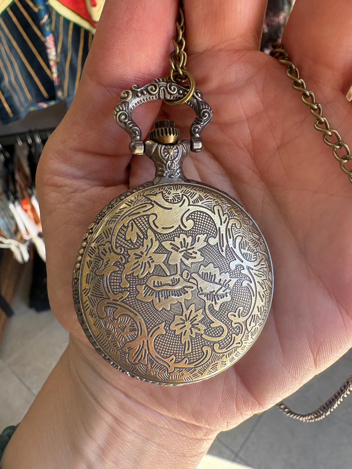Collana orologio Steampunk Mappa del Mondo – Stile vintage