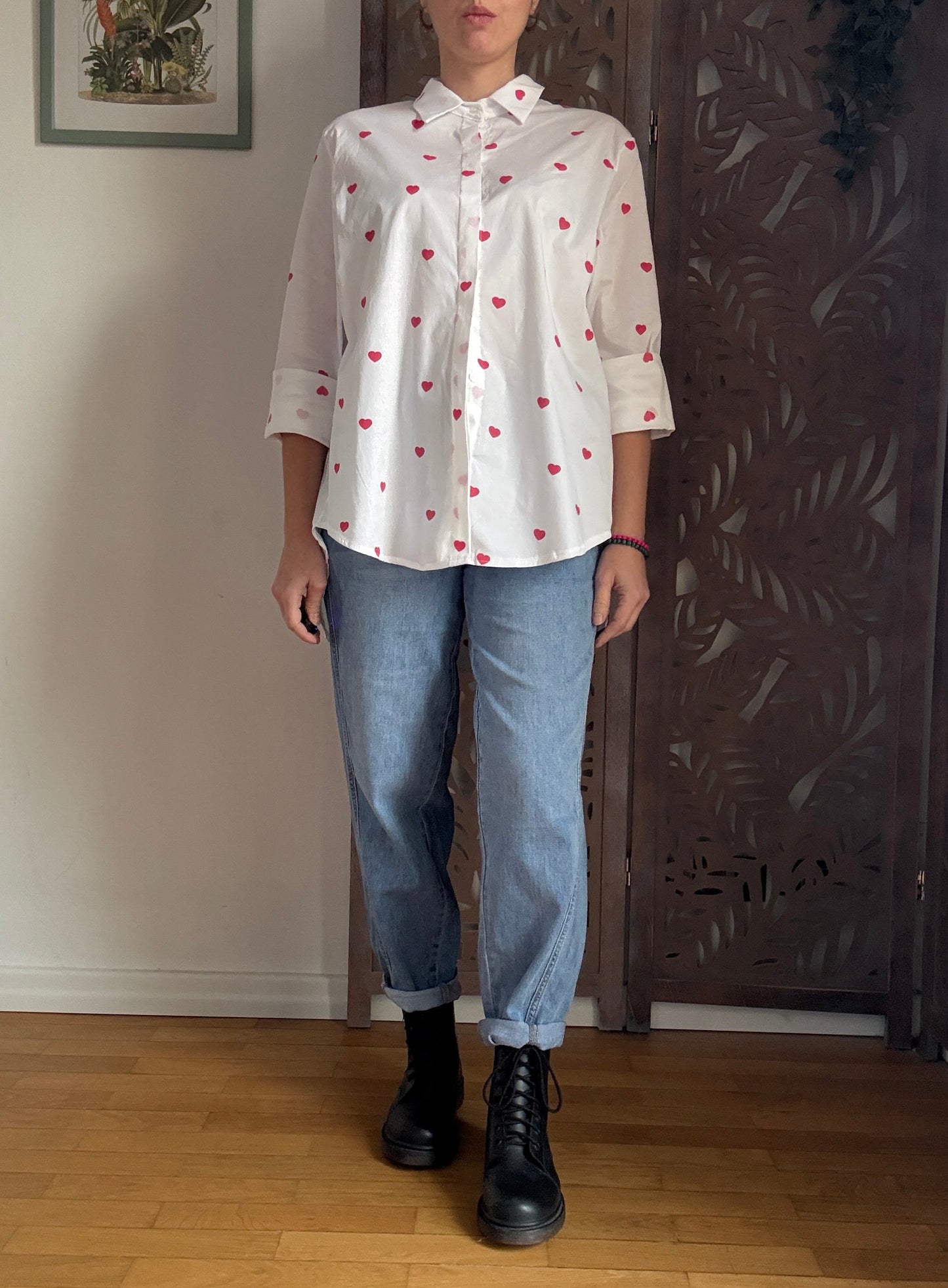 Camicia in Cotone Love - Stampa Cuori