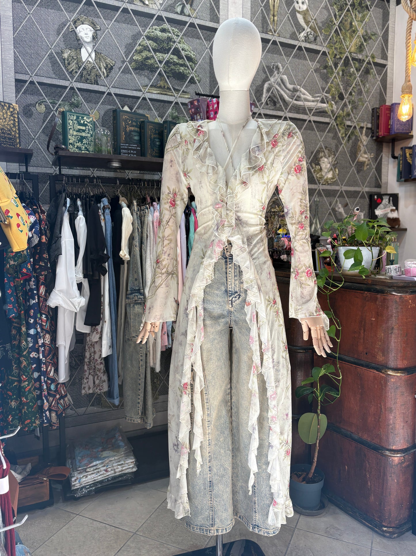 Abito Spolverino Mesh "Secret Garden"