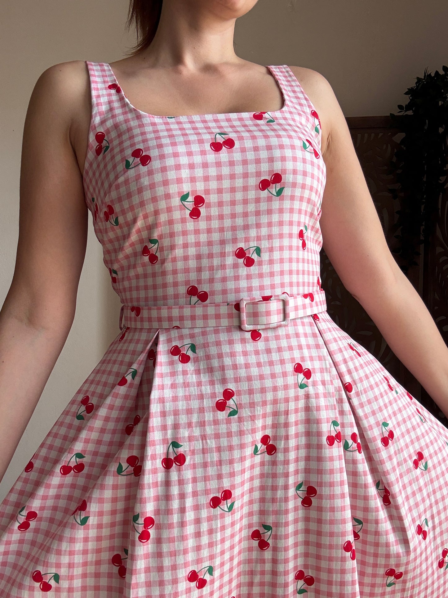 Abito Cherry Stile Rétro Anni 50 in Cotone - In 3 Colori