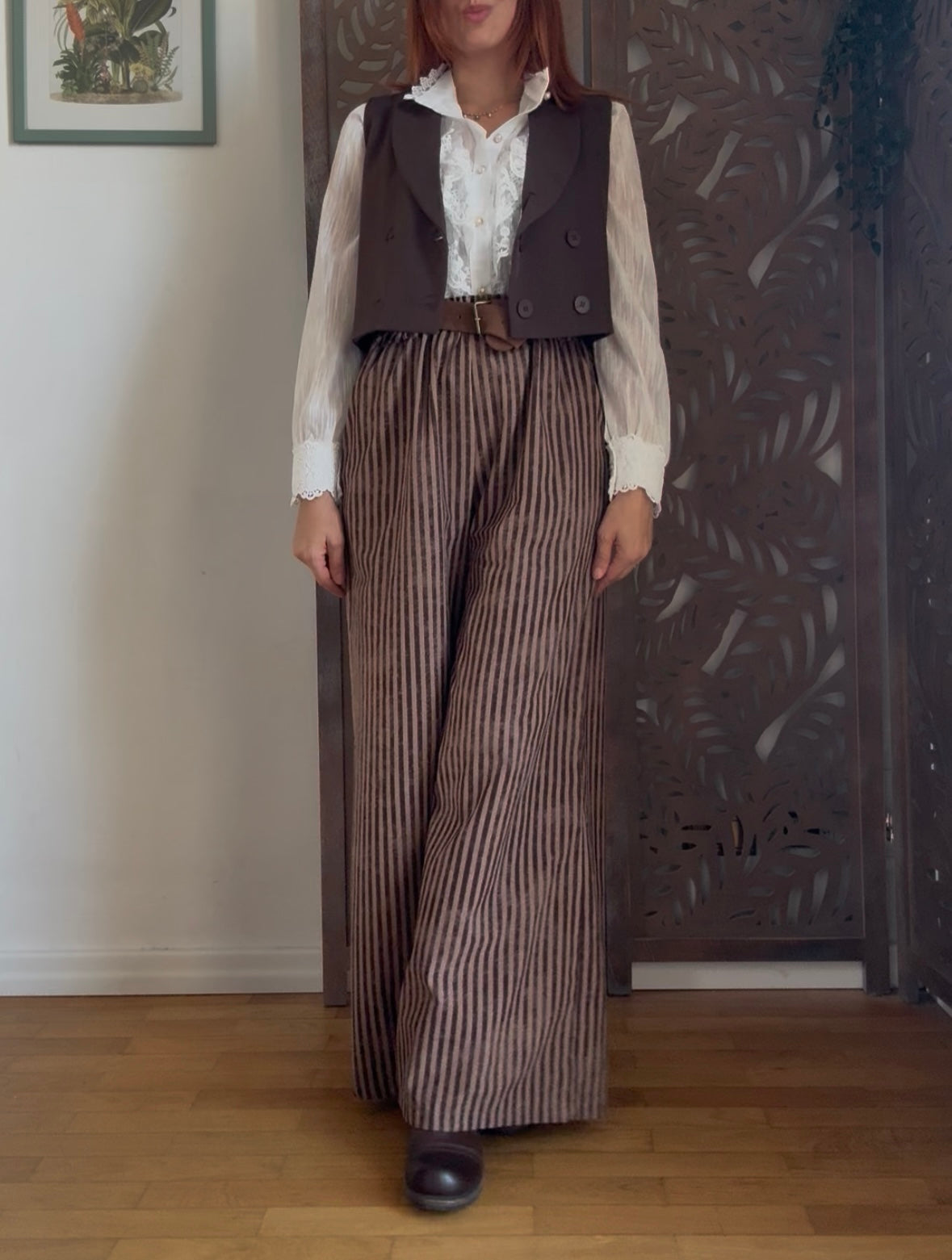 Pirate Pants in cotone in 2 colori + cintura a gamba larga