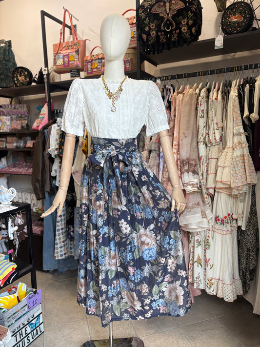 Gonna Lunga Floreale con Tasche - in 4 Colori