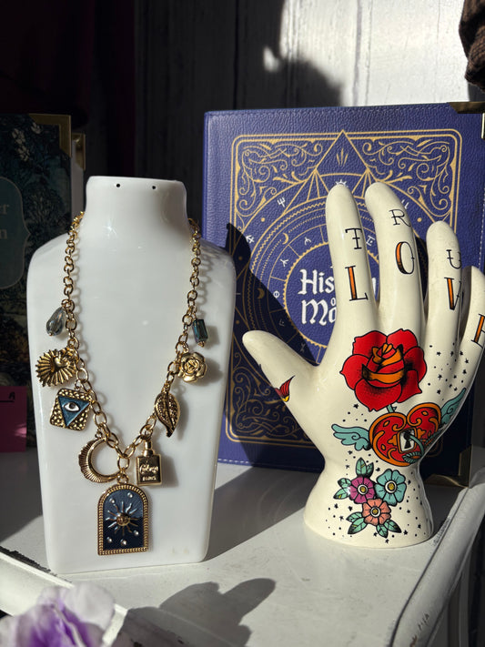 Collana Arcanum in acciaio inossidabile color oro