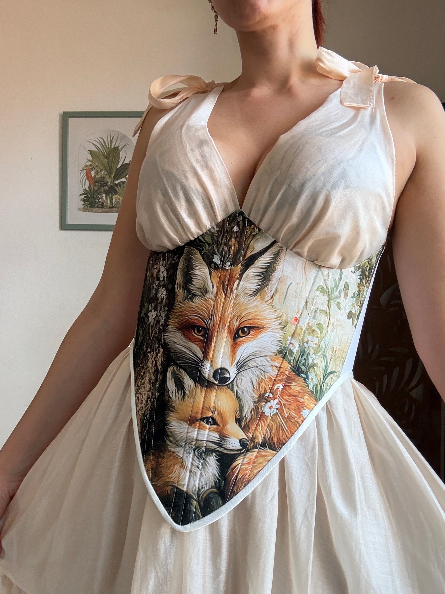 Bustino a Corsetto sottoseno Artigianale “The Enchanted Forest” - Fern & Foxlet