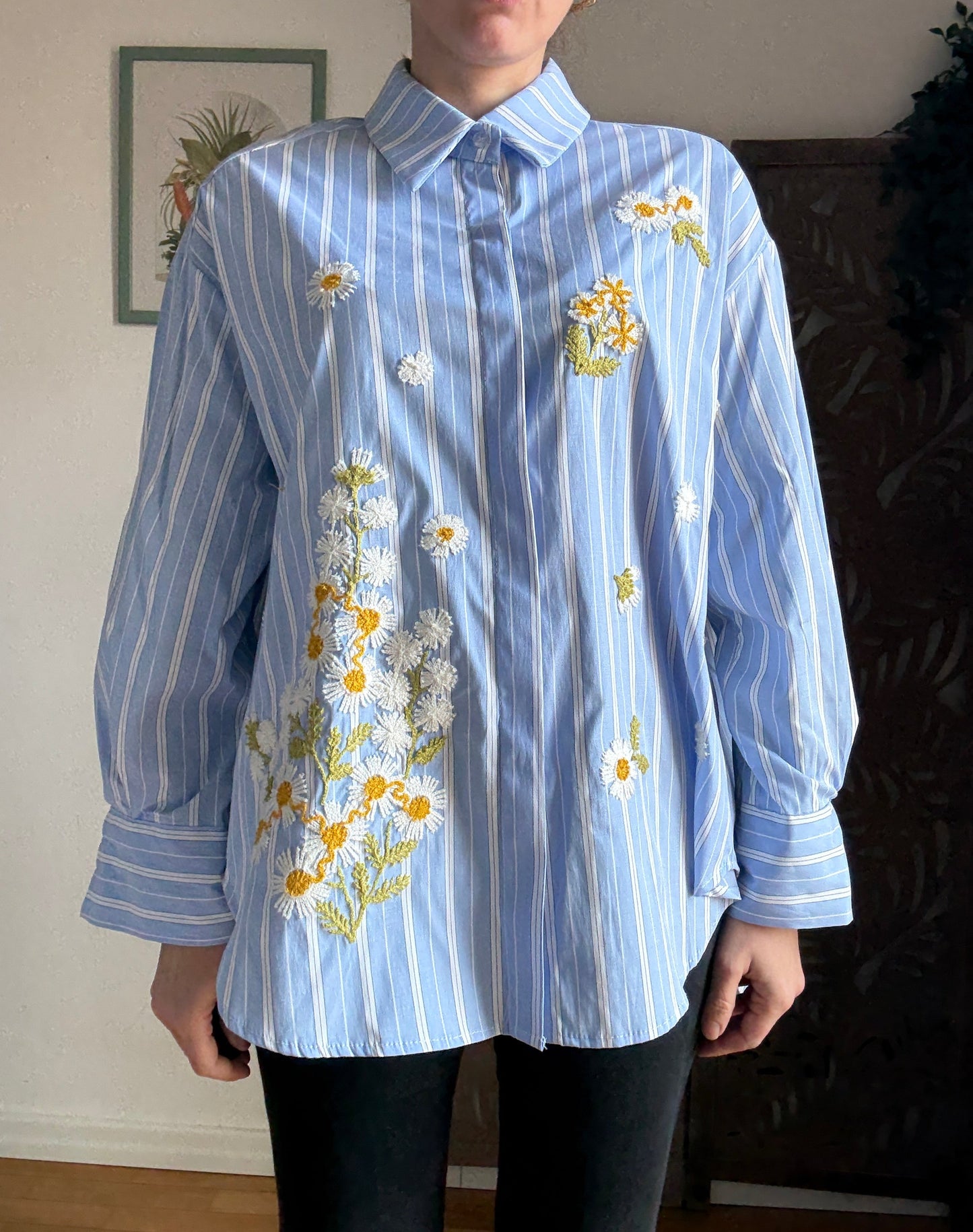 Camicia Oversize Daisy Dream in 100% Cotone