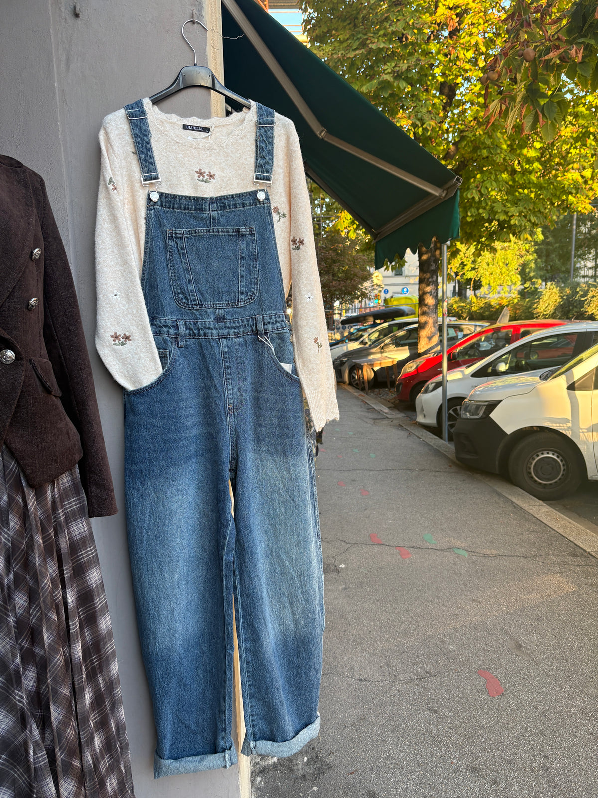 Salopette Balloon in Denim di Cotone