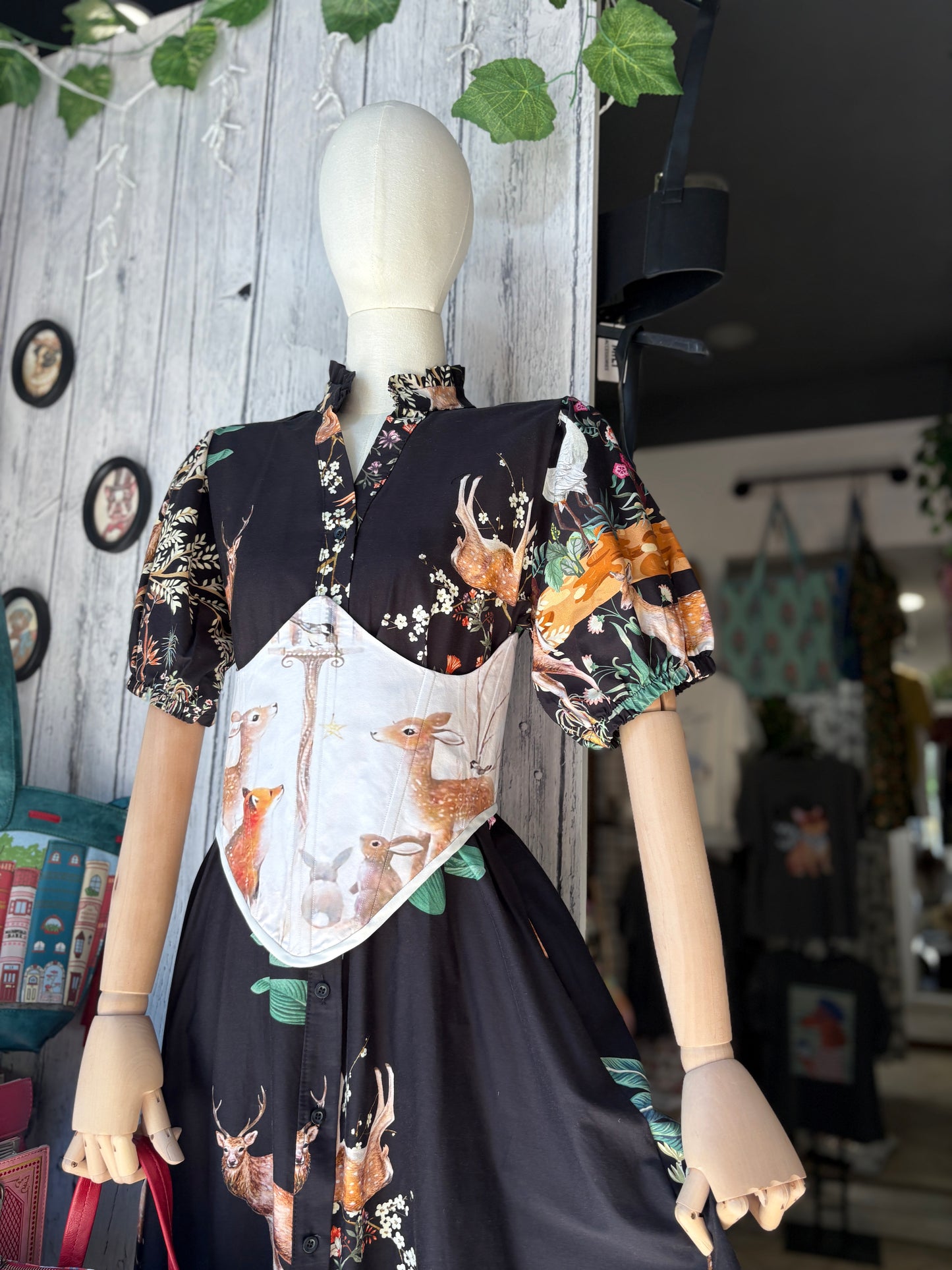 Corsetto Sartoriale Sottoseno  "Forest Friends" – Pezzo Unico