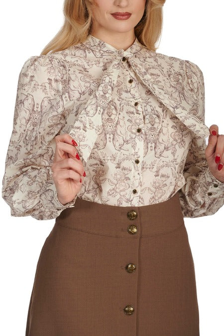 Camicetta in cotone con fiocco Bunny