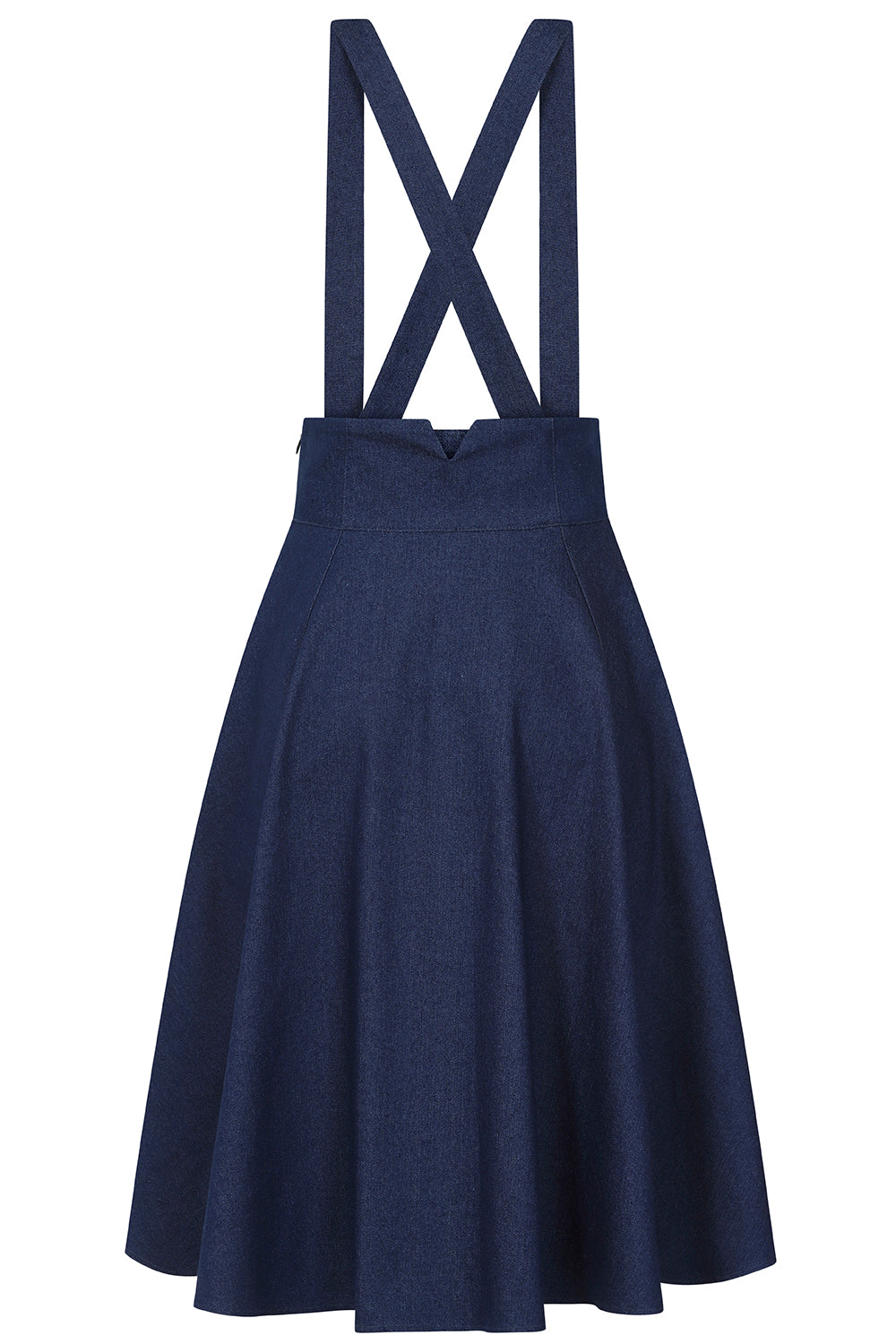 Gonna Inglese a Ruota Dottie High-Waist con Bretelle – Vintage Style
