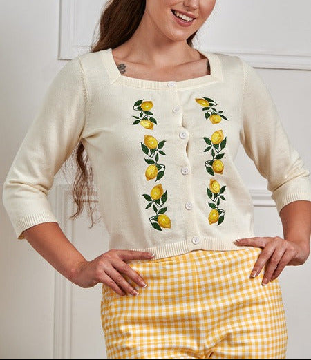 Cardigan Marla Lemon - Avorio
