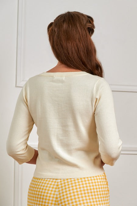 Cardigan Marla Lemon - Avorio