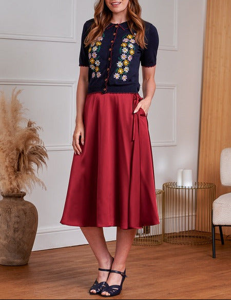 Cardigan Penny Flower Blu Navy