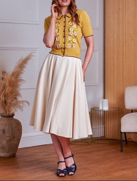 Cardigan Penny Flower Giallo