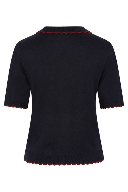 Cardigan Penny Flower Blu Navy