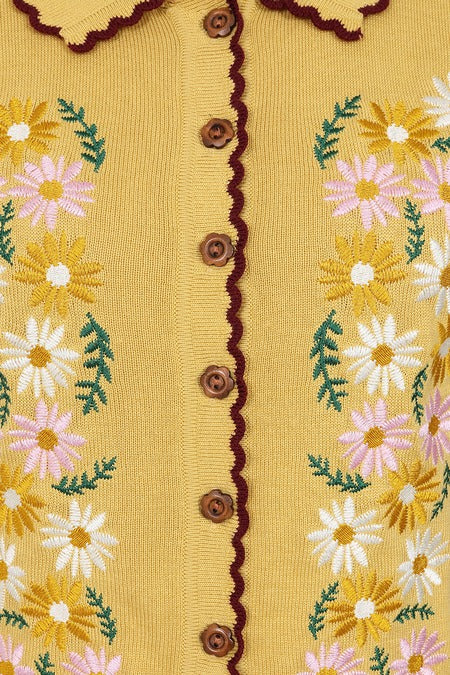 Cardigan Penny Flower Giallo