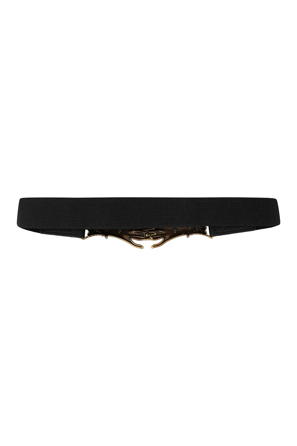 Cintura vintage Gilded Embrace nera con mani dorate
