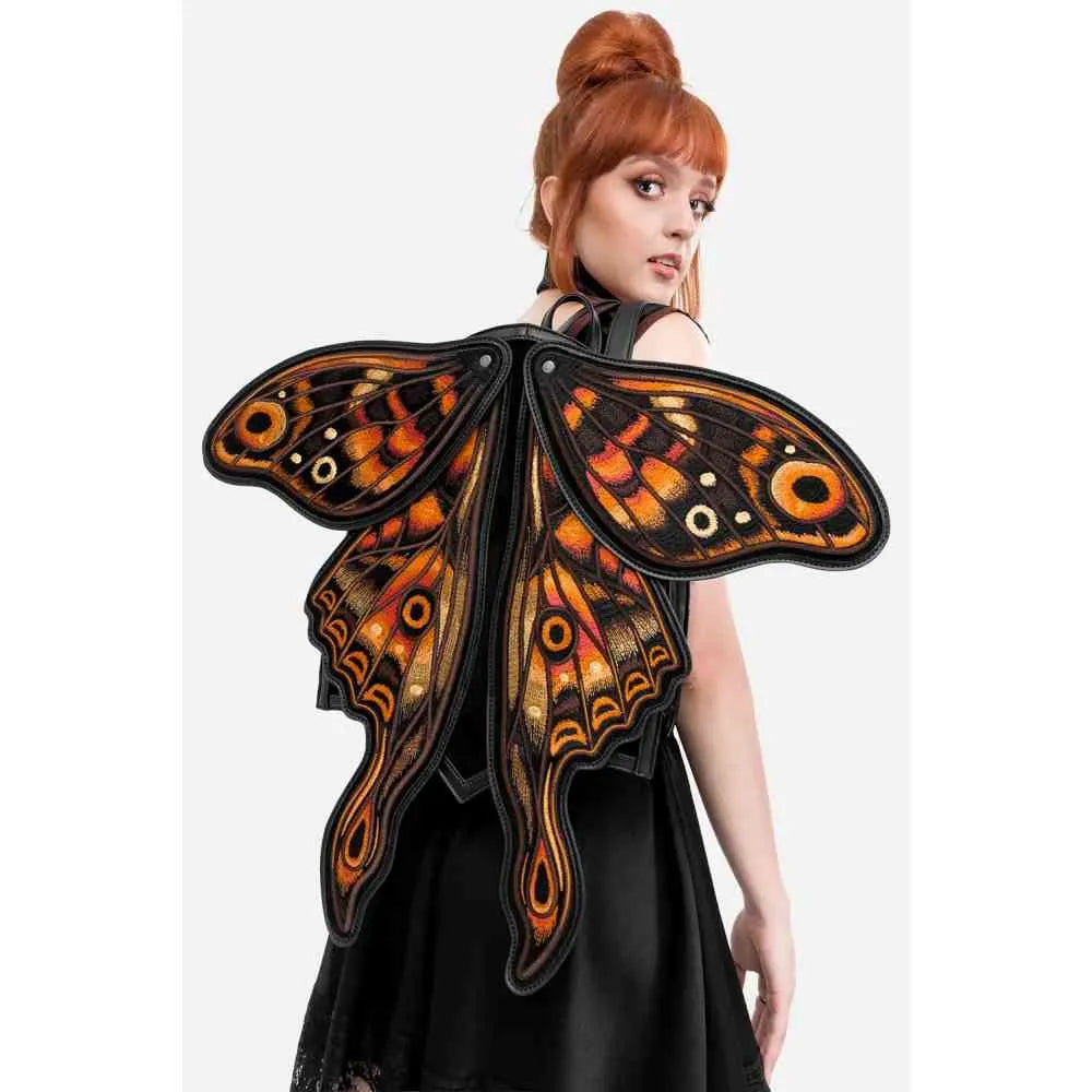 Zaino Ignis Moth– Zaino Falena Realistico con Ali 3D Ricamate e Mobili