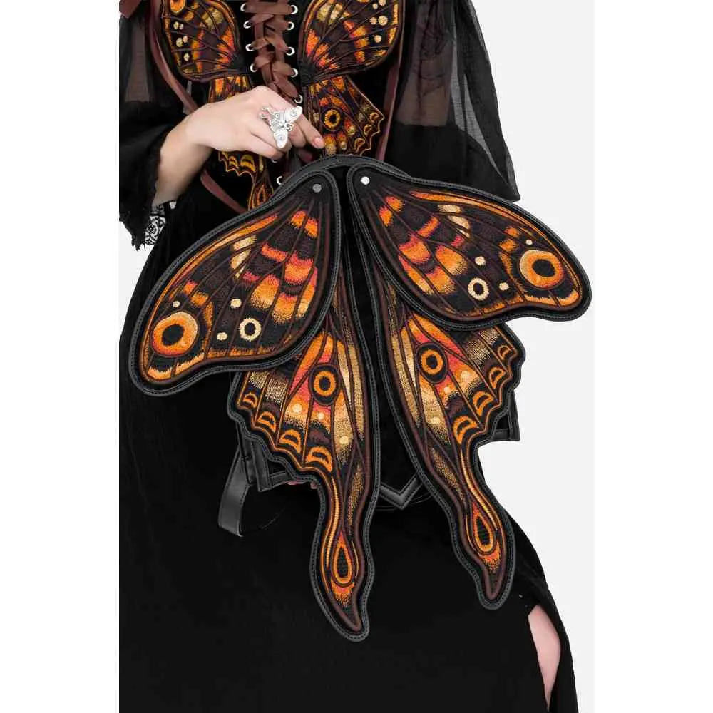 Zaino Ignis Moth– Zaino Falena Realistico con Ali 3D Ricamate e Mobili