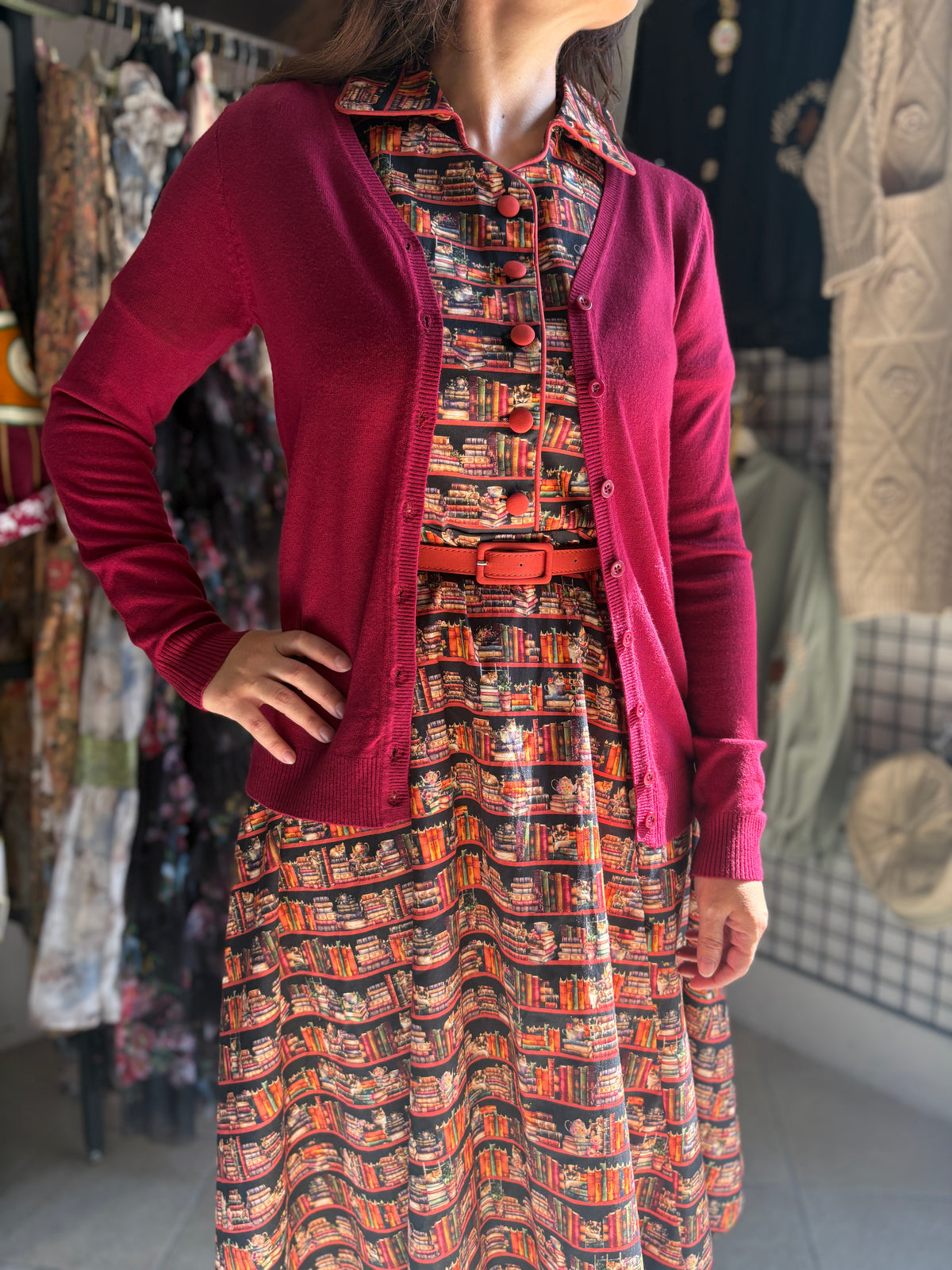 Cardigan donna Clara in maglia fine con scollo a V